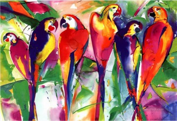 parrot family birds Oil Paintings